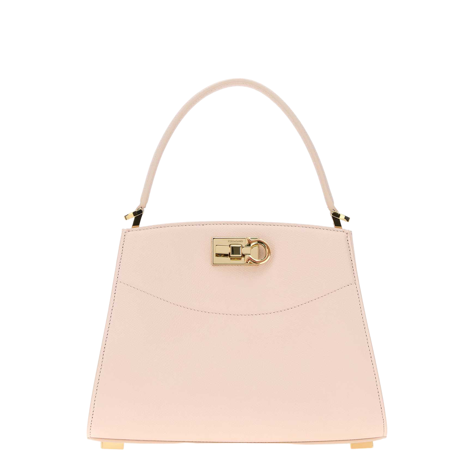 Pastel Pink Leather Small Studio Box Handbag