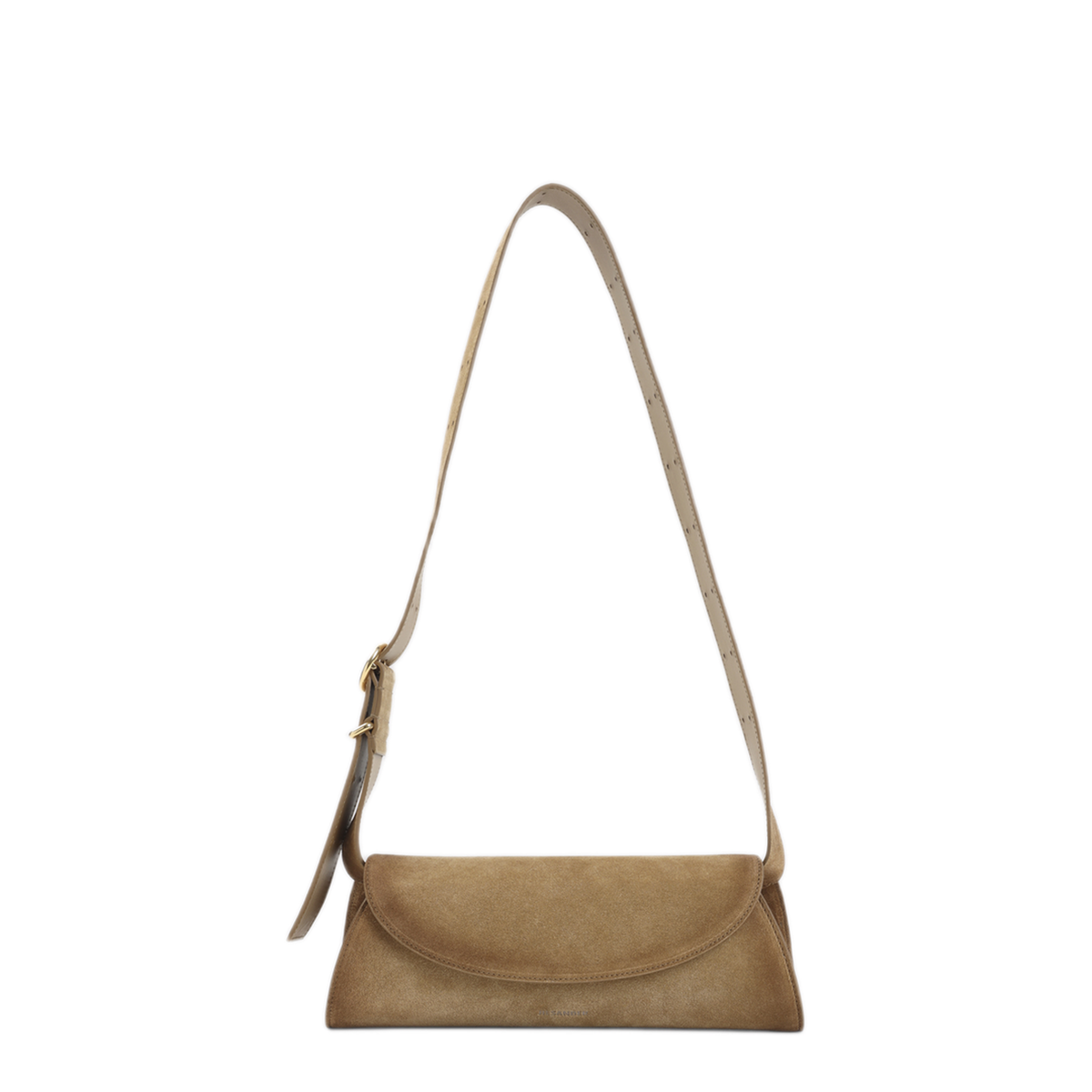 Cannolo Small Suede Shoulder Bags - Biscuit