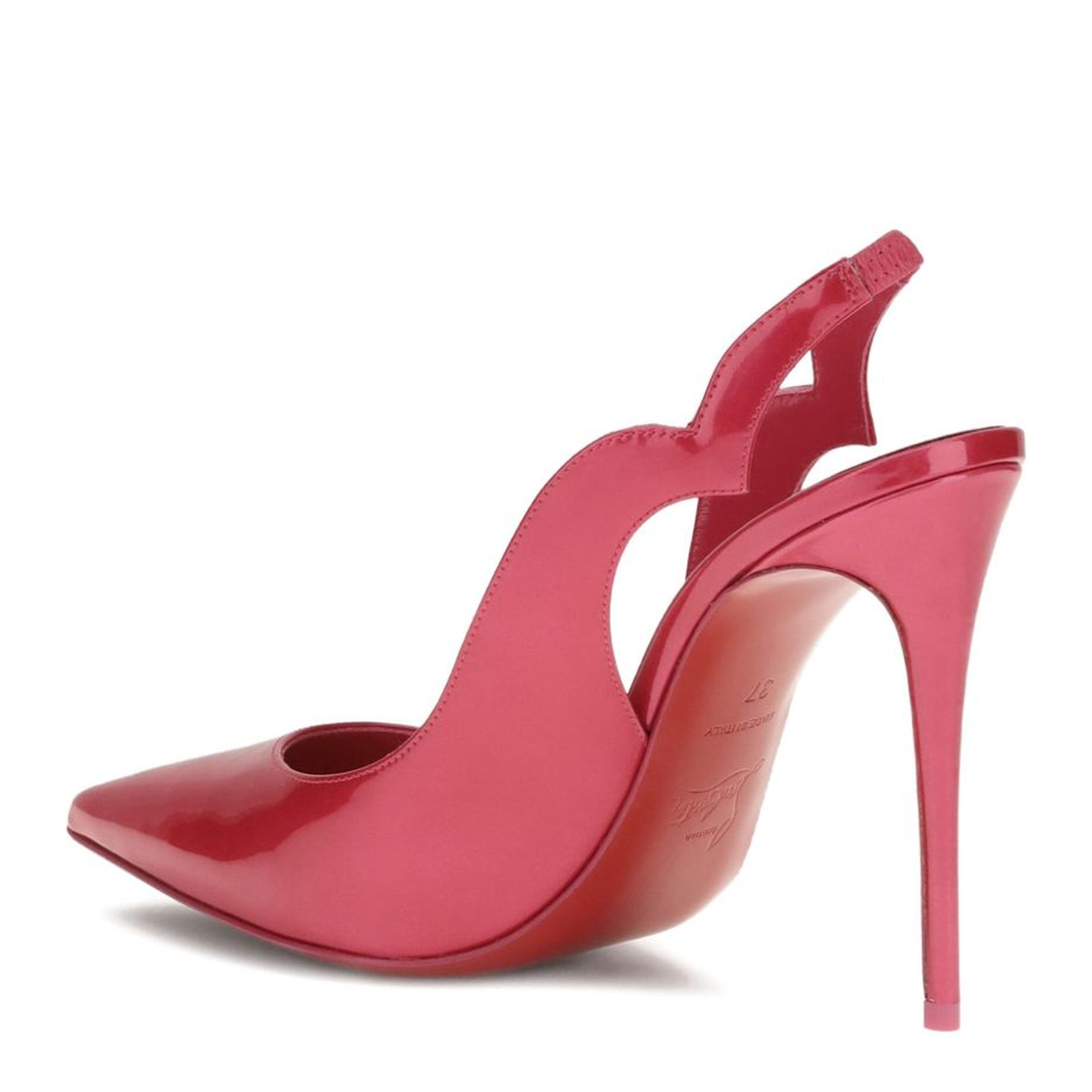 Pink Patent Leather Slingback Strap Stiletto Heel