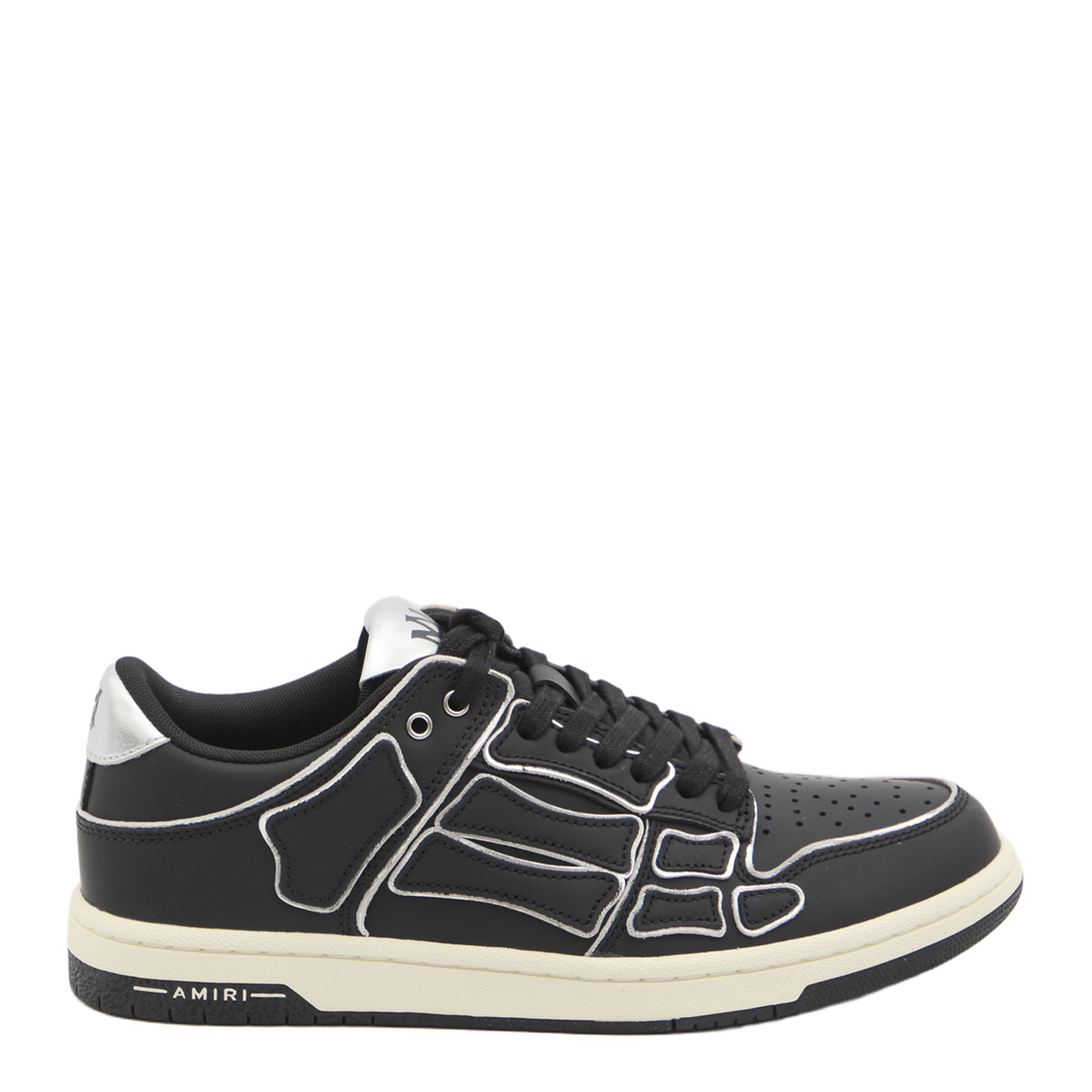 Skel Top Low Black Sneaker With Logo Patch