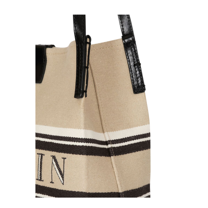 Release Small Canvas Leather Tote - Natural/Cream
