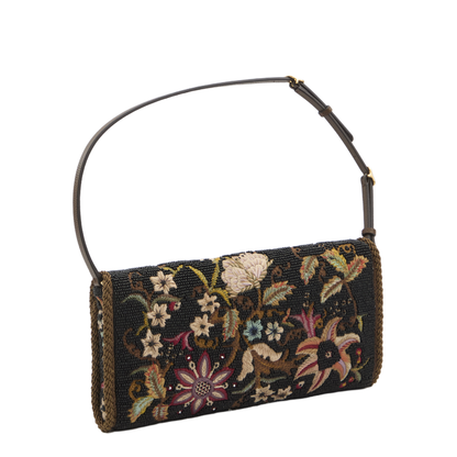 Embellished Fabric VLogo Signature Shoulder Bag