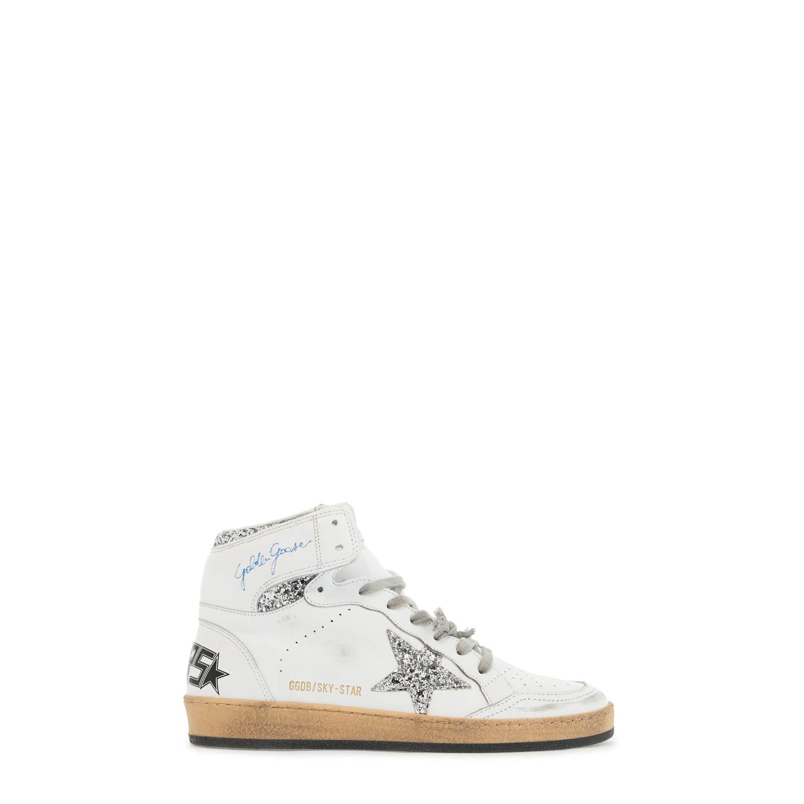 Golden Goose super-star glitter sneakers with spark