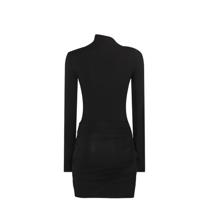 Stamp Twist Detail Mini Dress