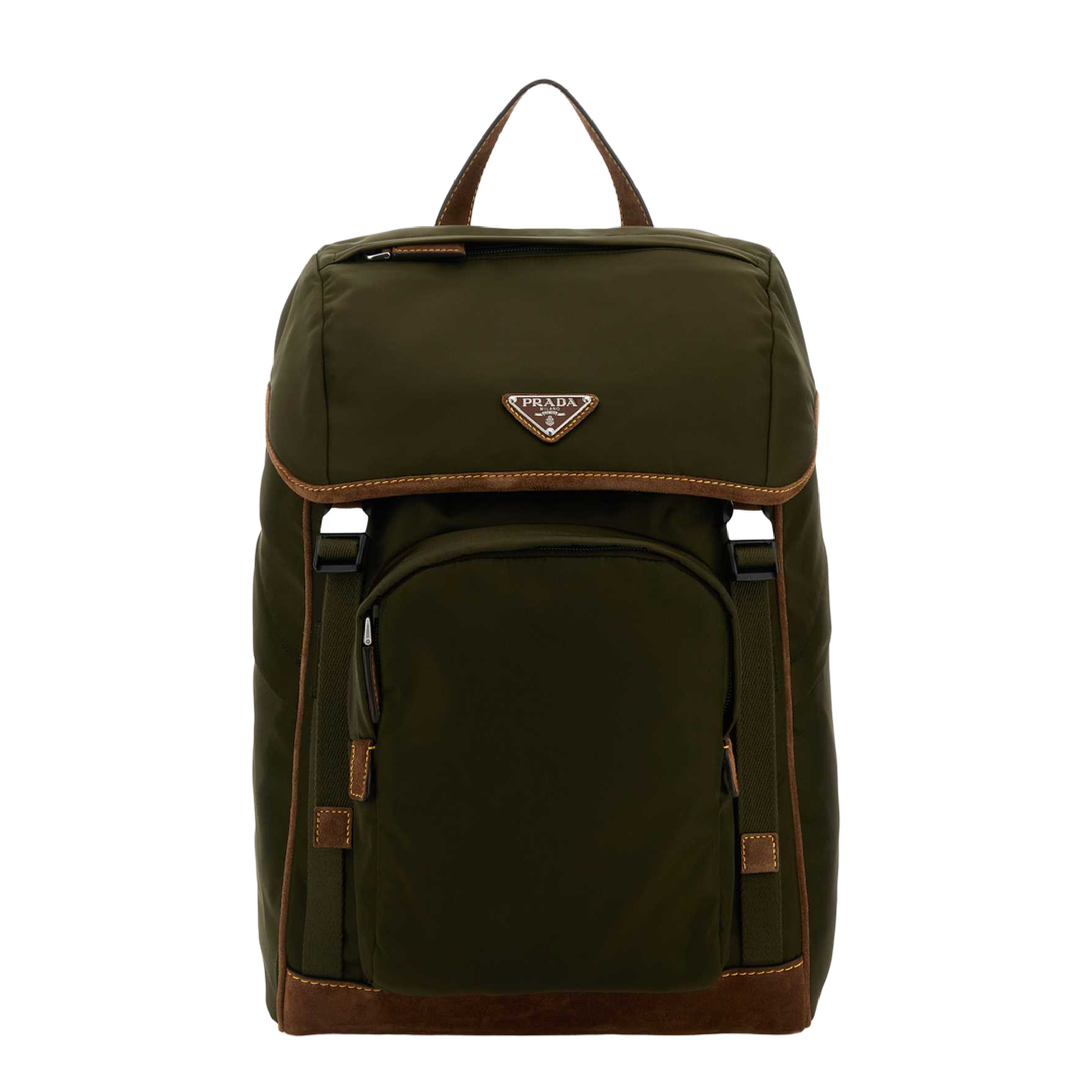 Re-Nylon and Suede Backpack