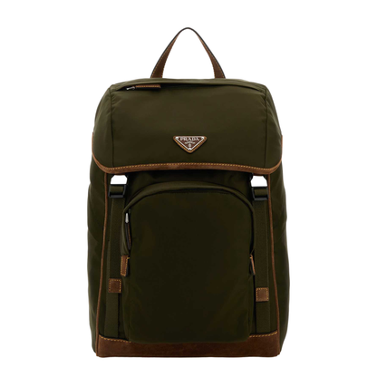 Re-Nylon and Suede Backpack