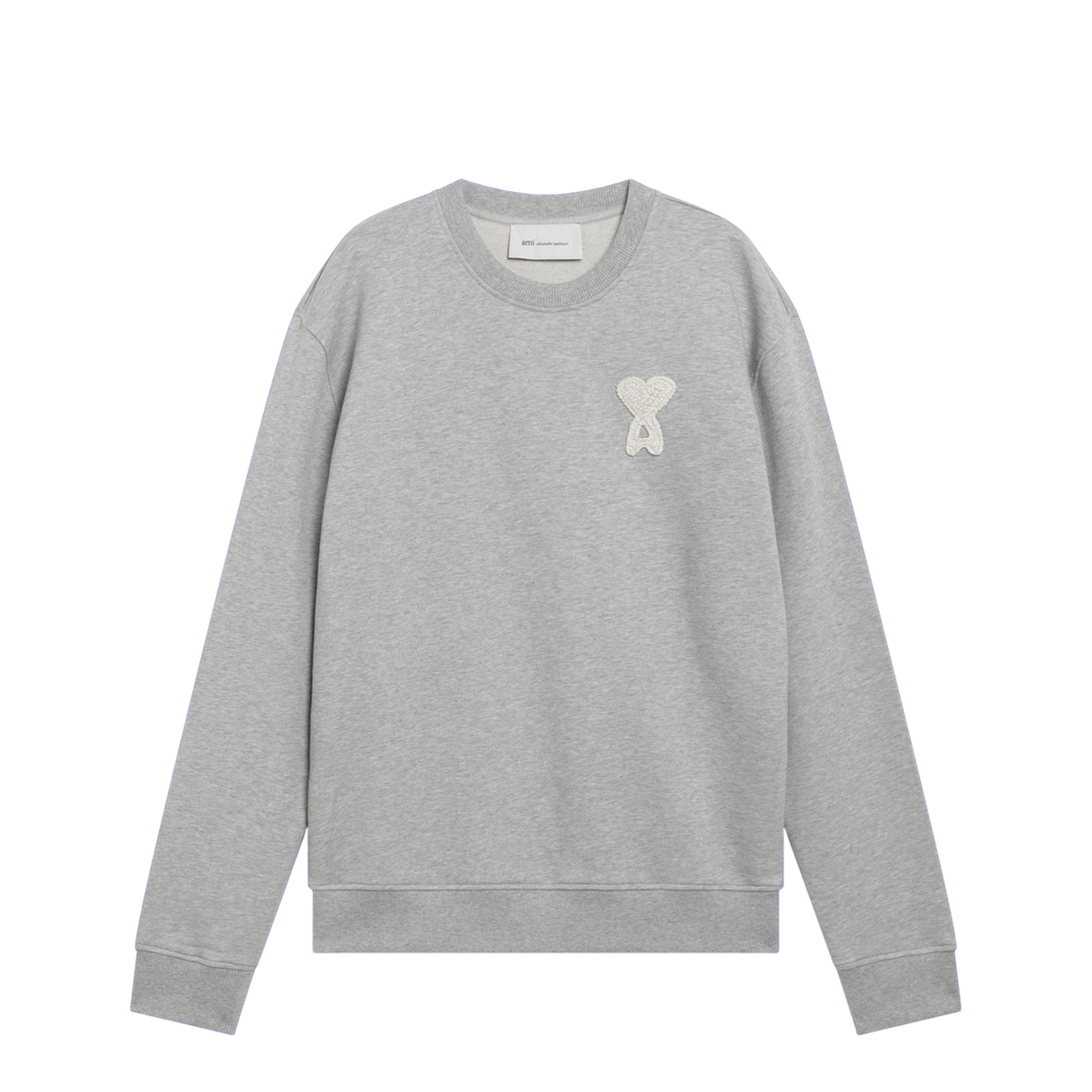 MAYFEYR - Ami Paris - Grey De Coeur Cotton Sweatshirt - USW787U730A161