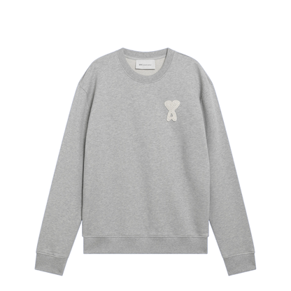 MAYFEYR - Ami Paris - Grey De Coeur Cotton Sweatshirt - USW787U730A161