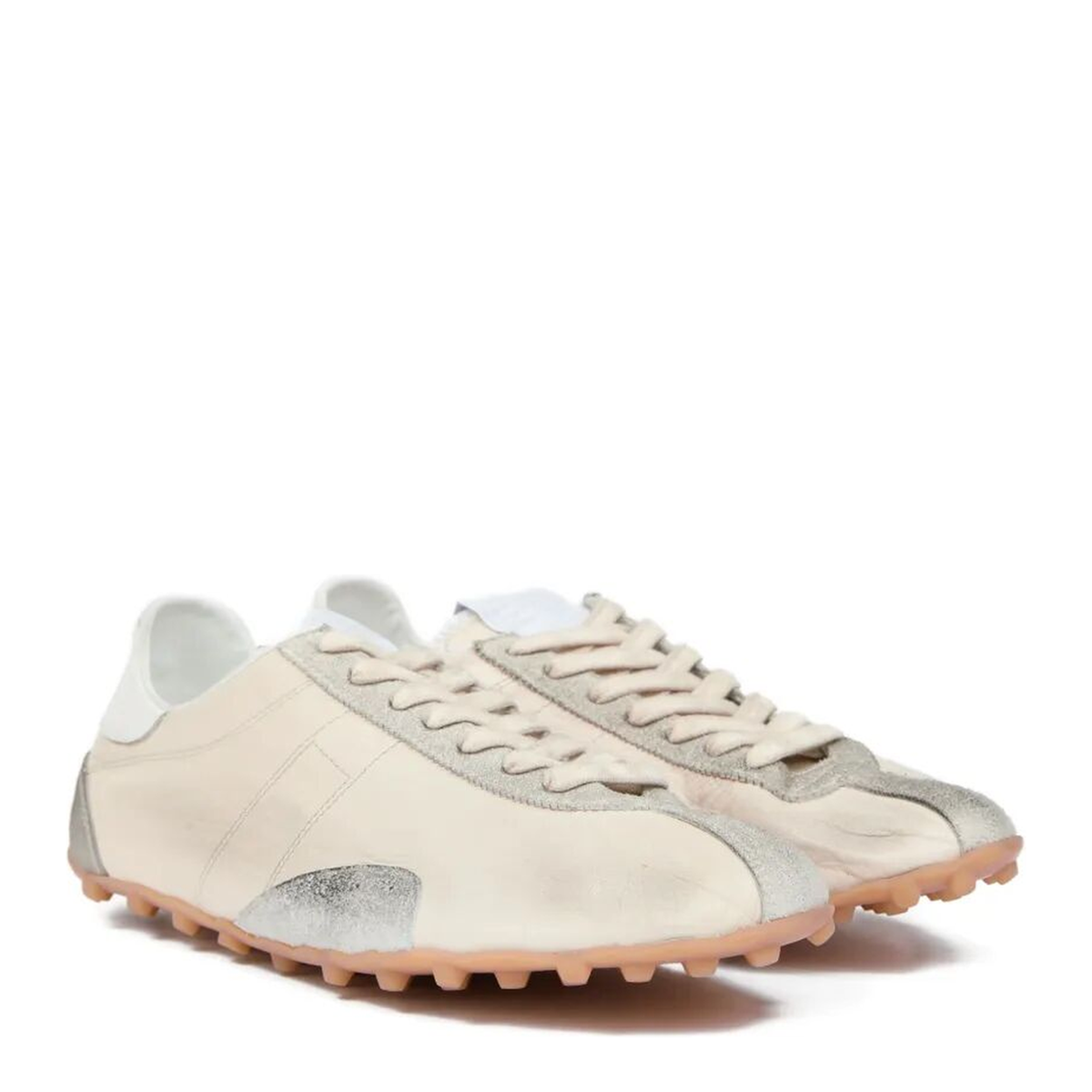 Sprinters Sneakers In Cream Leather And Vintage Suede