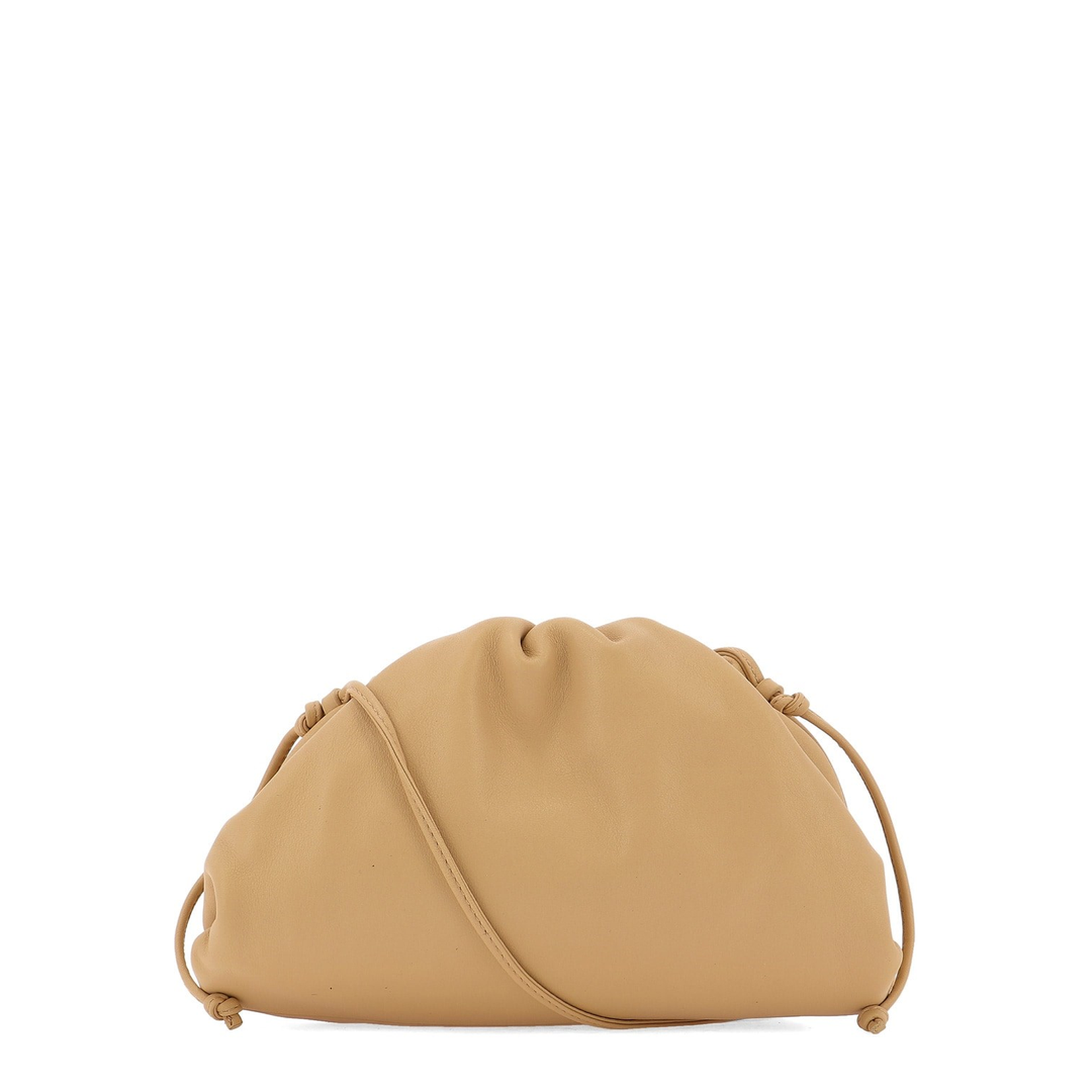 Beige Leather Shoulder Bag