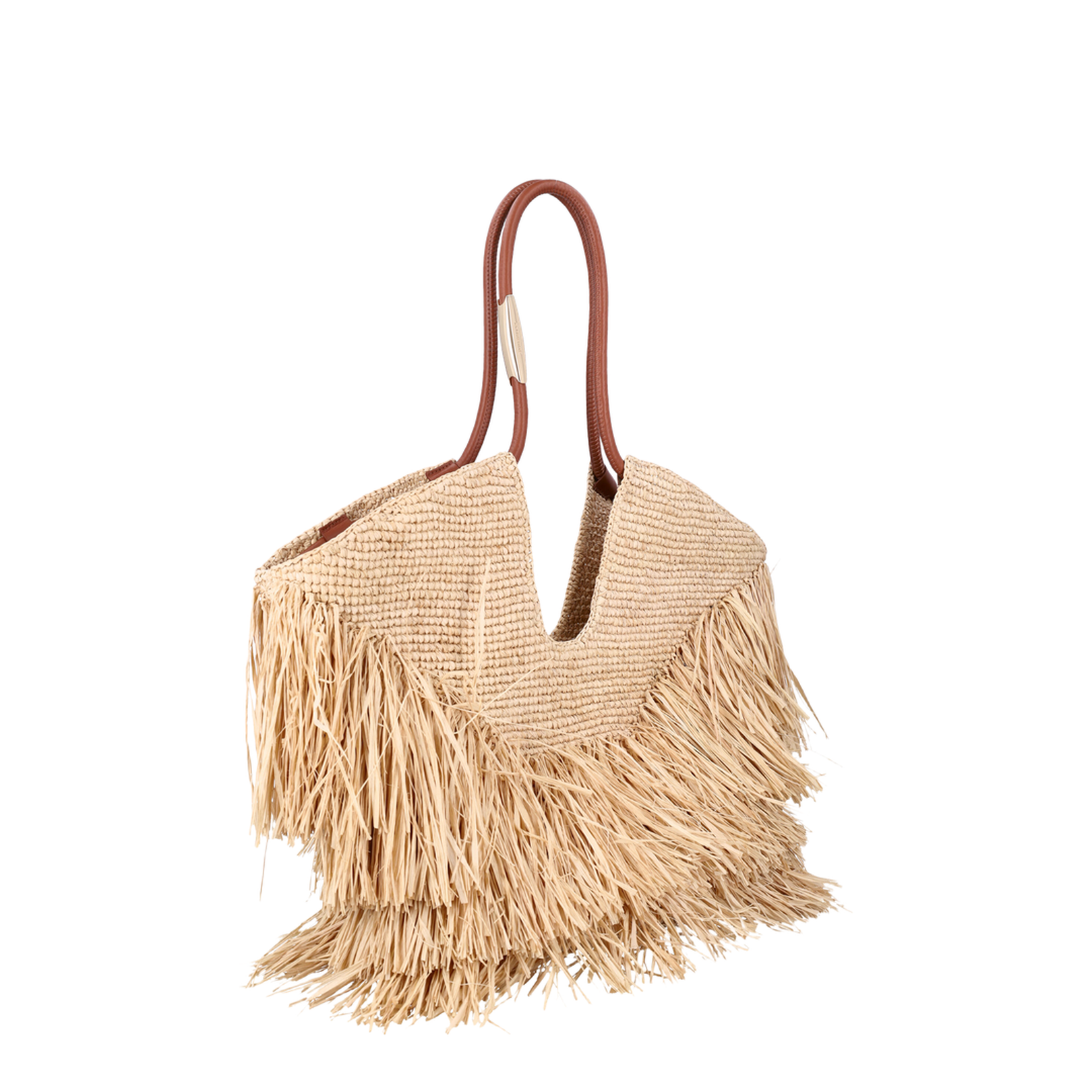 Goldentime Medium Raffia Tote Bag in Natural