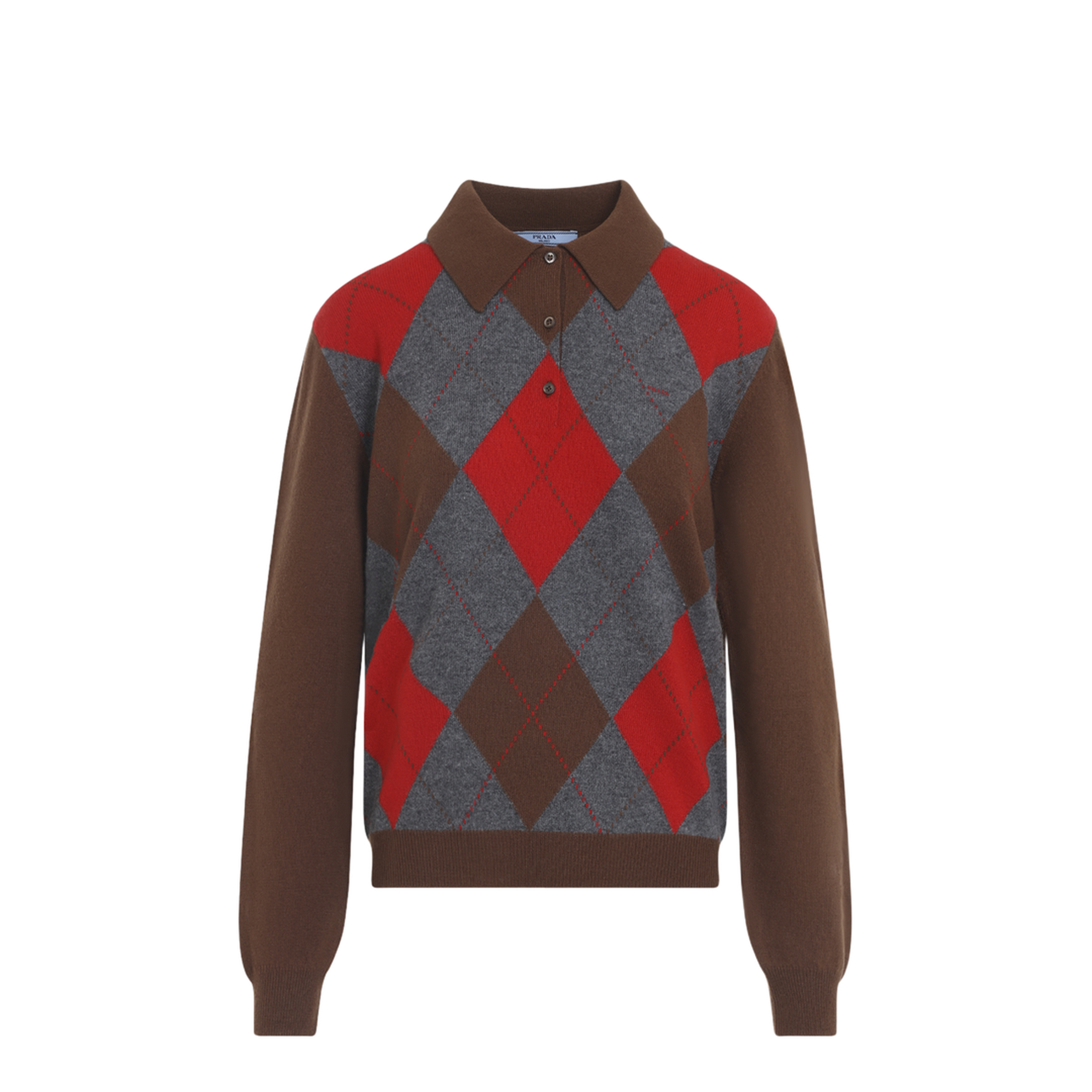 MAYFEYR - Prada - Argyle Knit Polo Sweater - P24G3PSOOO6519