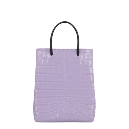 Logo Print Embossed Tote Bag