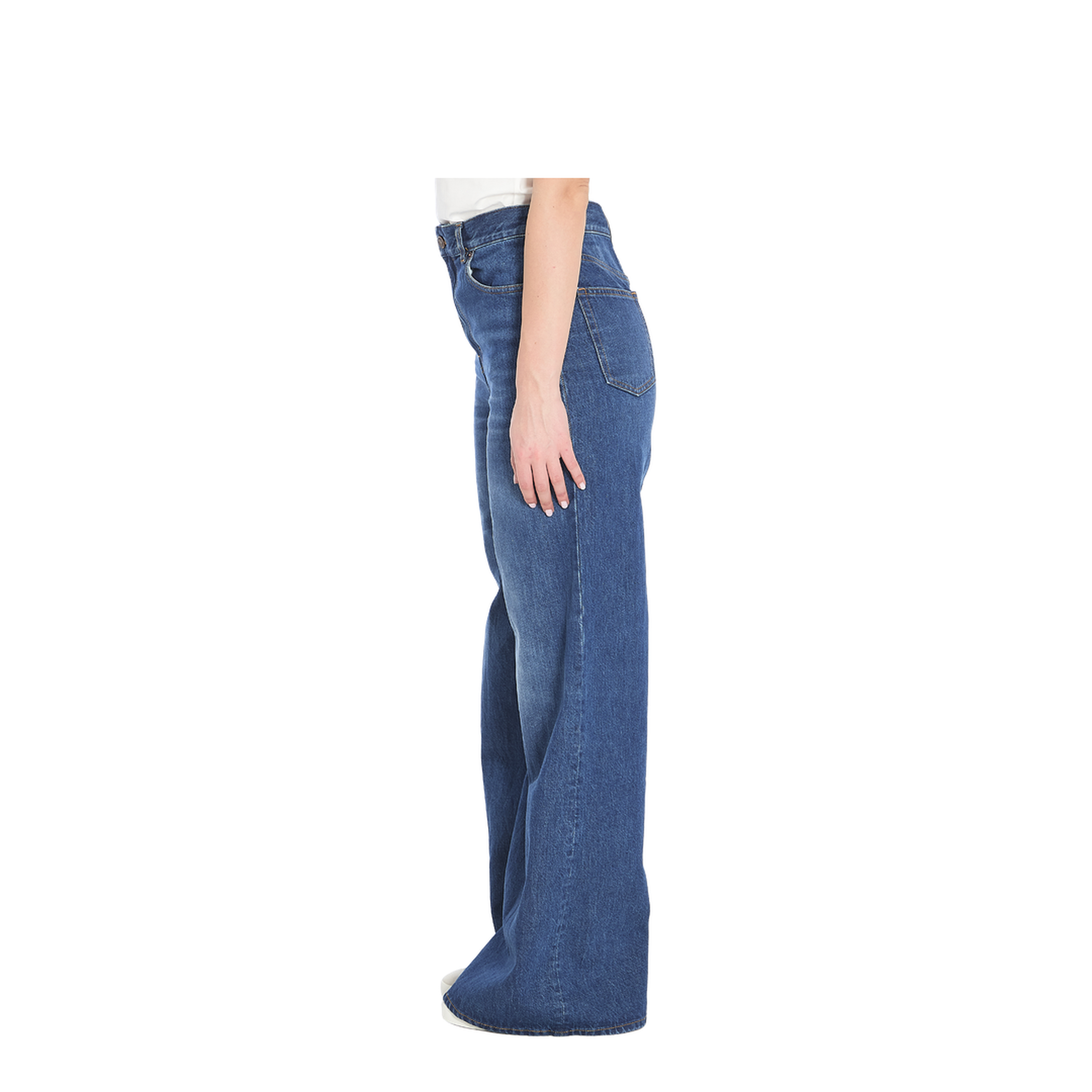 Straight Leg Jeans - Organic Cotton Wide Leg Denim Jeans