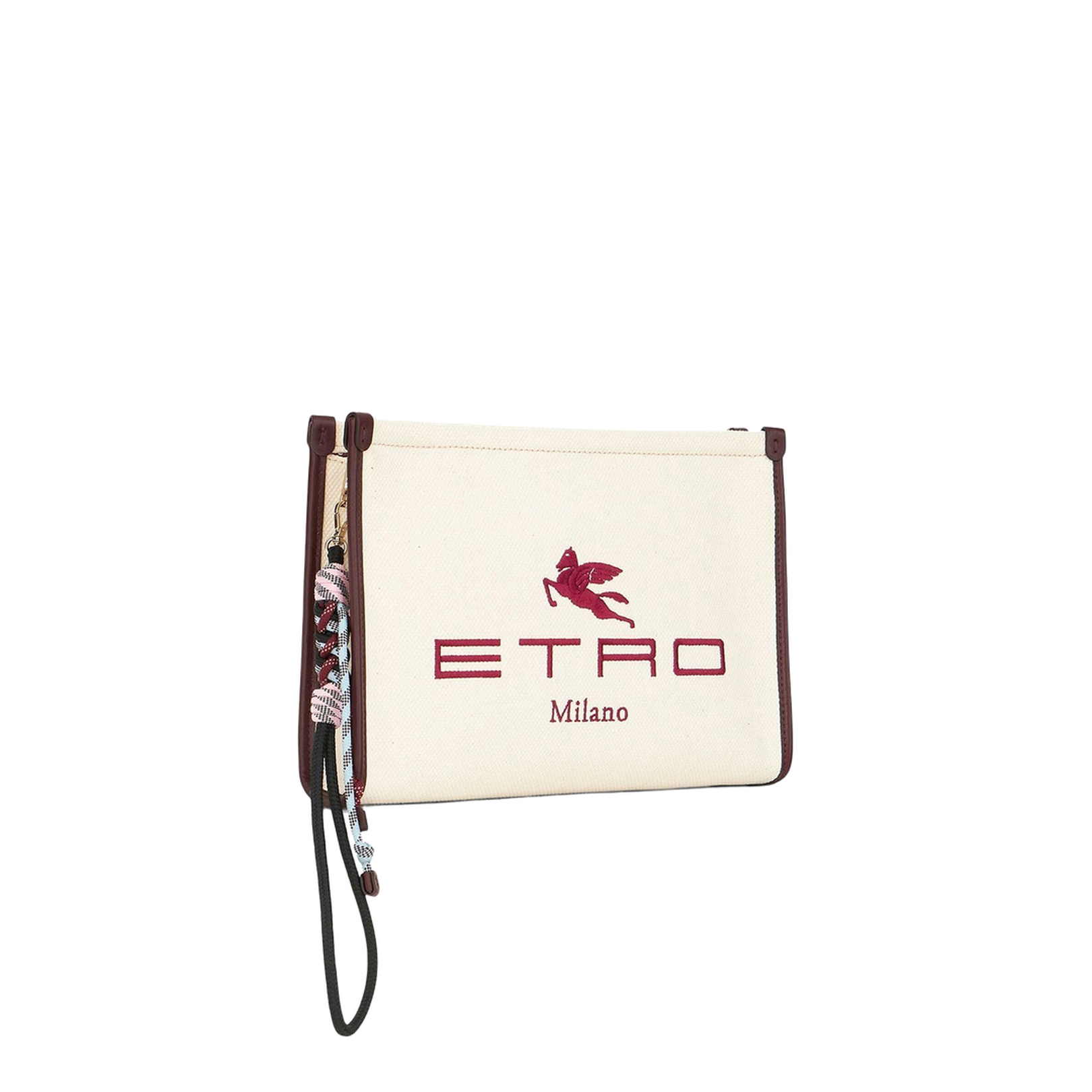 Logo-Detail Zipped Clutch