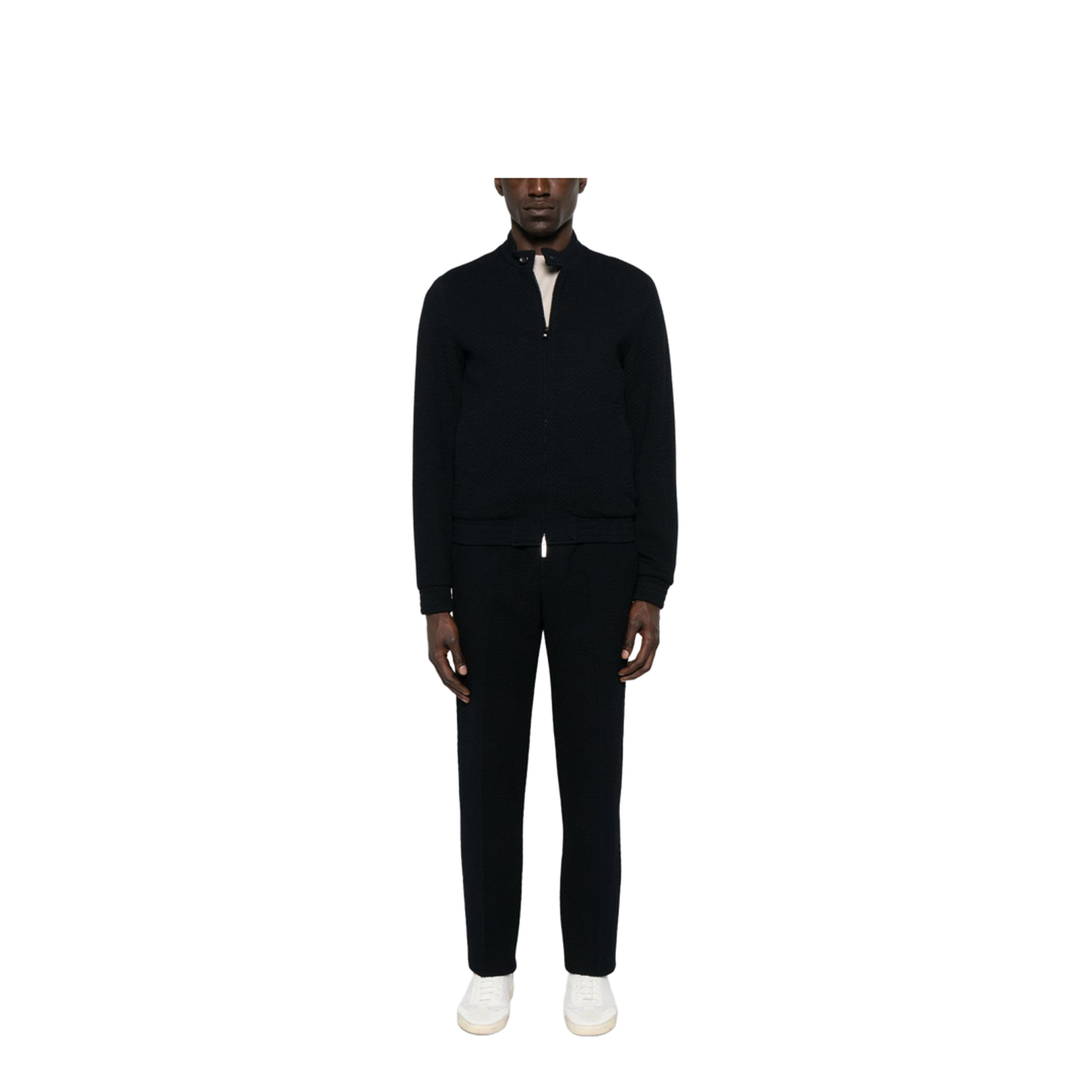 Icon Collection Regular Fit 3D Wool Blend Knit Jersey Blouson