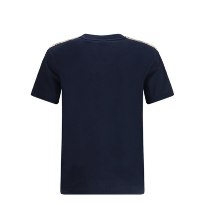 MAYFEYR - Burberry - Short-Sleeved T-Shirt With A Single Check Stripe On Both Shoulders - 8123257