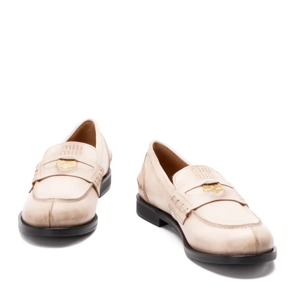 MAYFEYR - Miu Miu - Waxed Leather Loafers - 5D773DF020537F0304