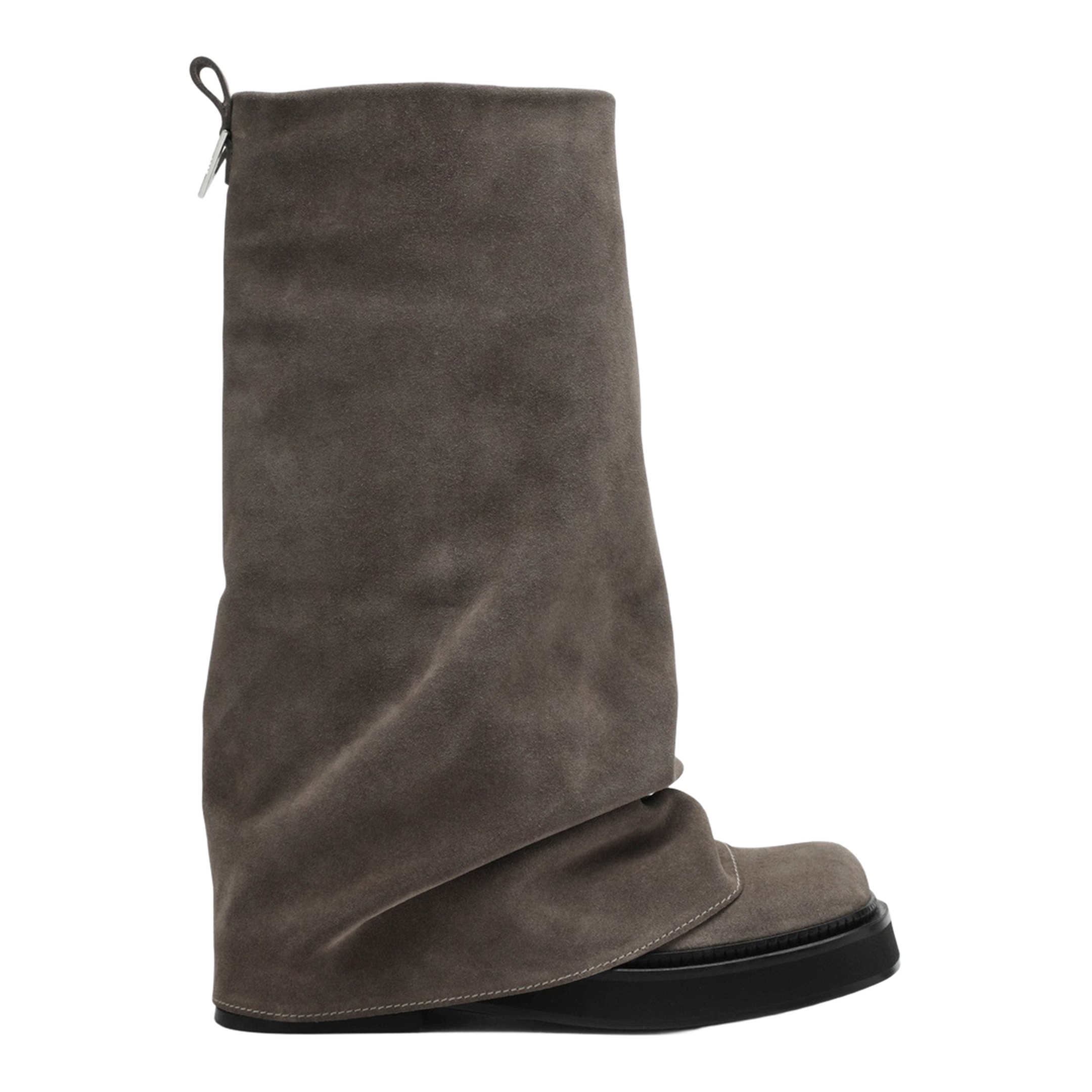 MAYFEYR - The Attico - Robin Taupe Suede Combat Boots - 250WSH0079LBT040AA215