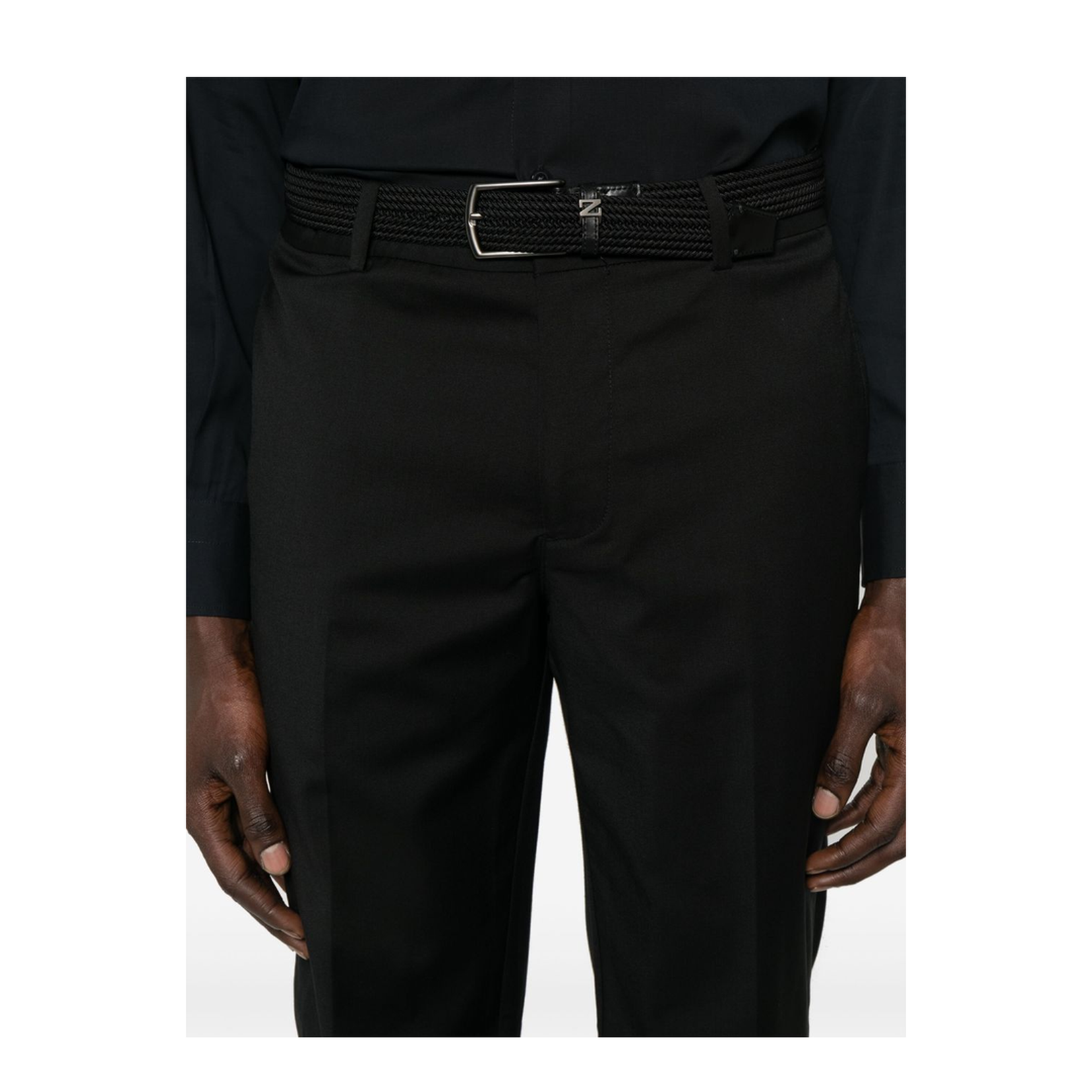 Concealed Front Button Fastening Pants