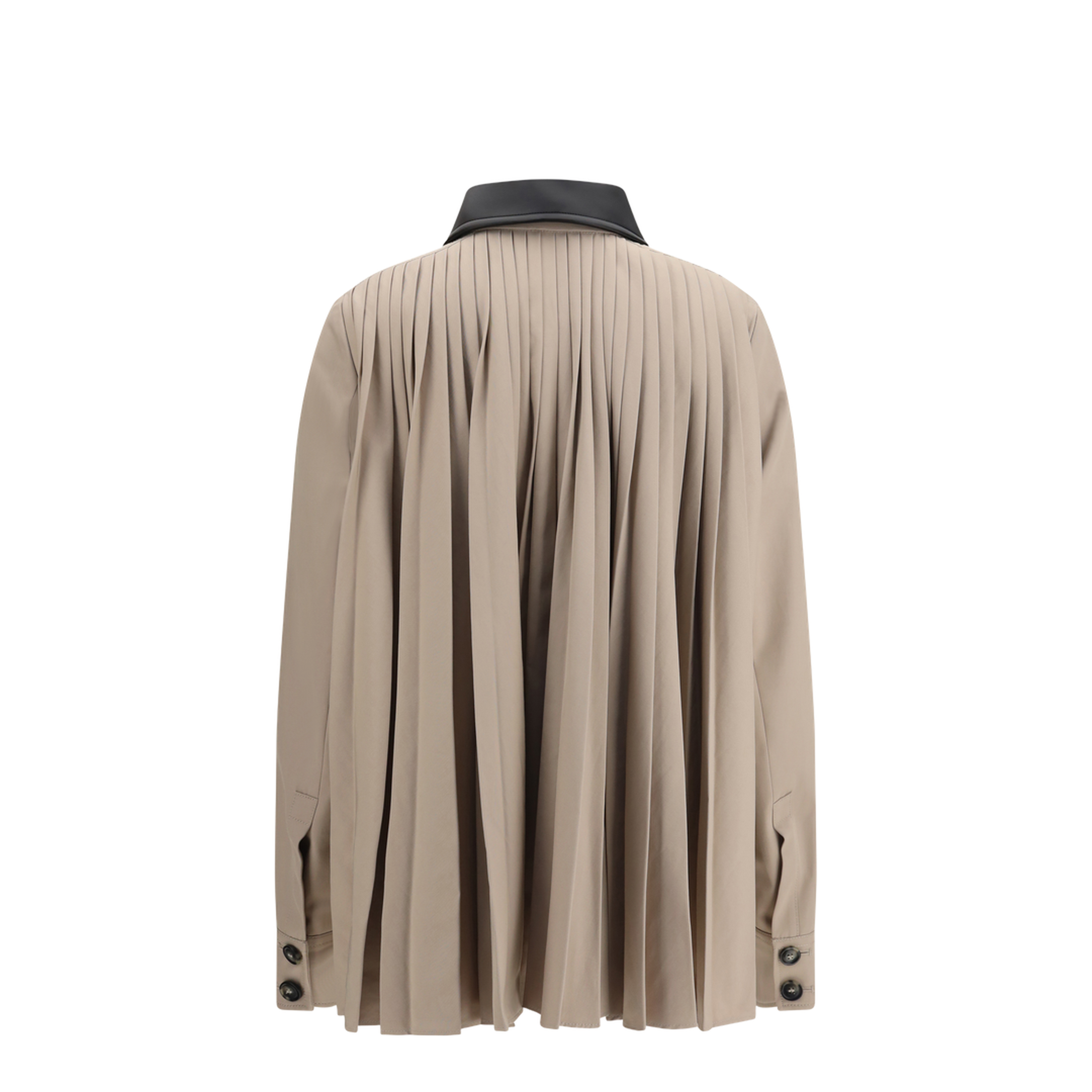 MAYFEYR -  - Cotton Gabardine Shirt With Pleated Back - 2612021041600