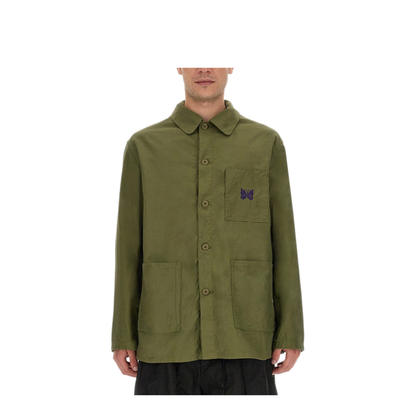 MAYFEYR - Needles - Shirt With Logo Embroidery - MR220BOLIVE
