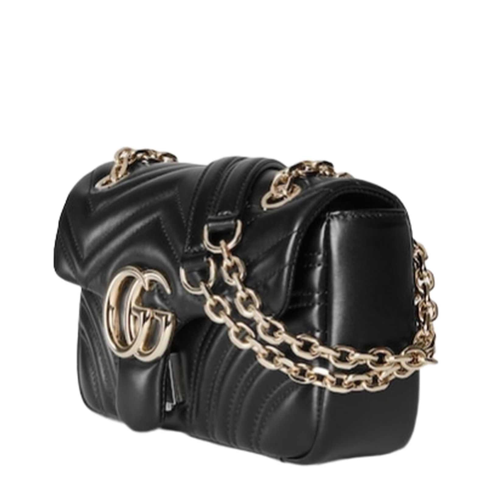 Small Shoulder Bag in Black Leather