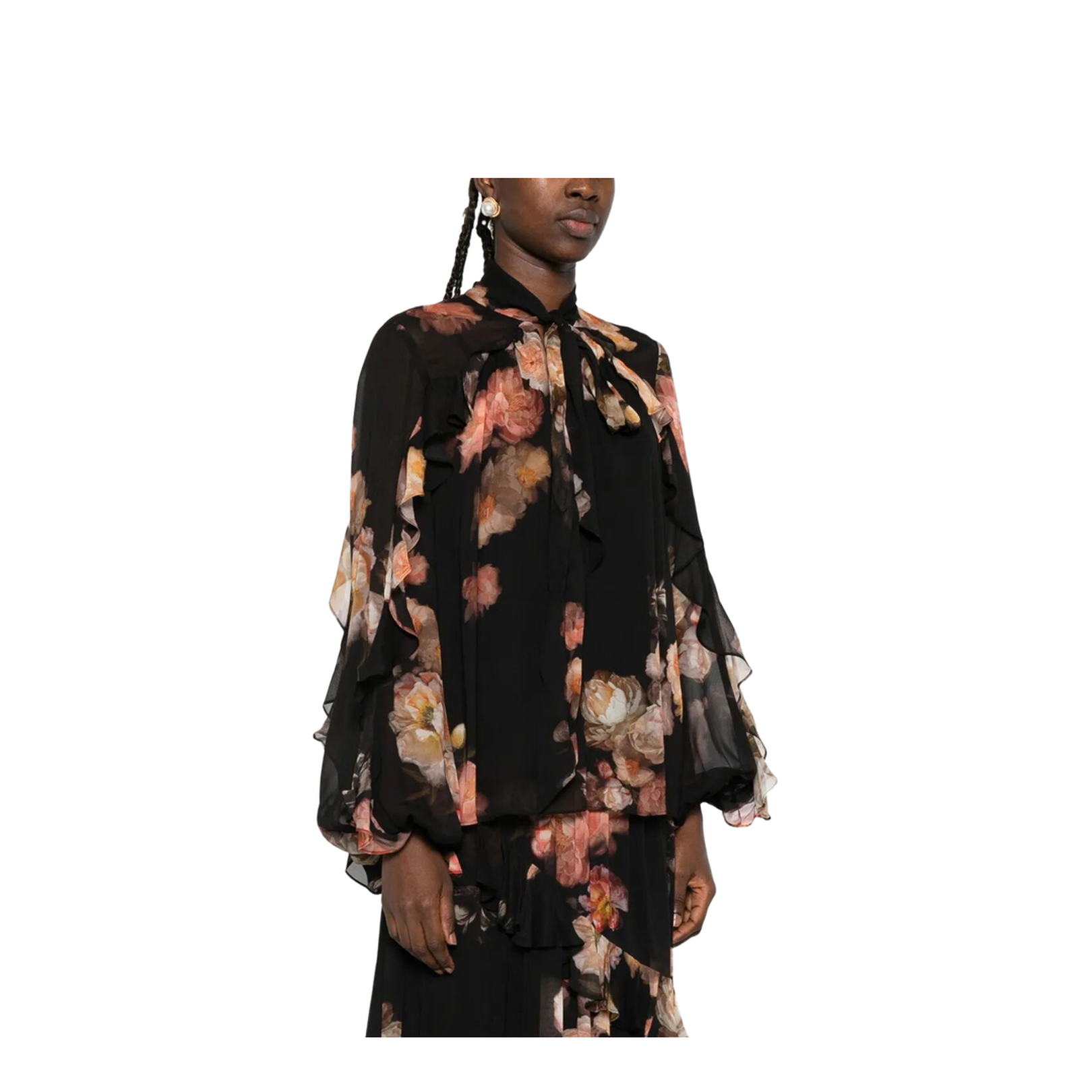 Hypnotic Satin Shirt Denim Paisley