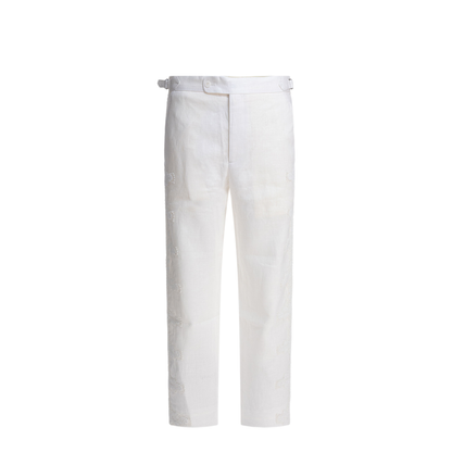 MAYFEYR - Bode - Linen Pants - MRS25BT008WHITE