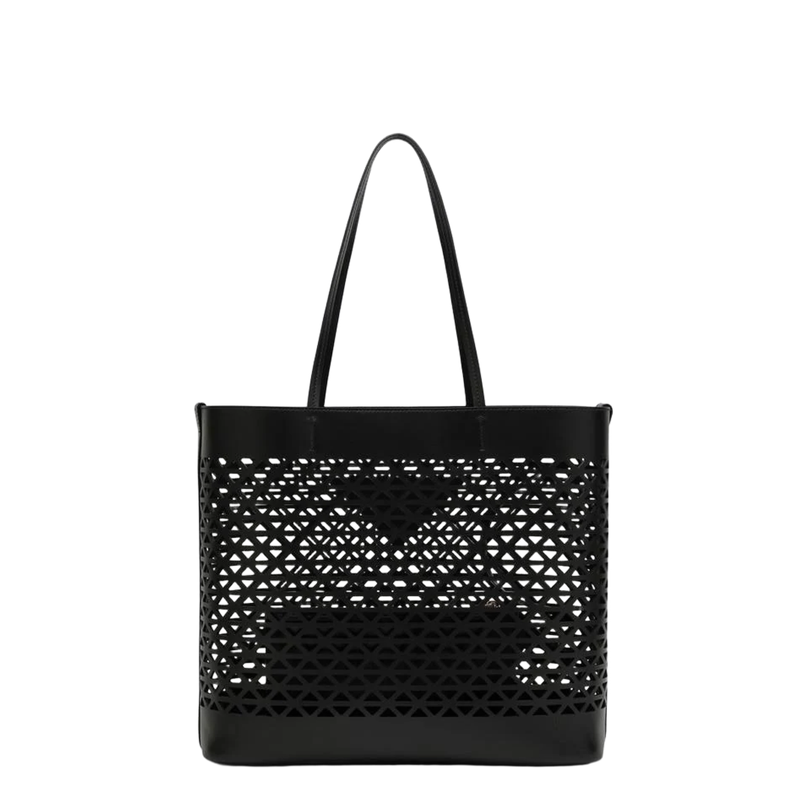 Black Small Double Saffiano Leather Bag