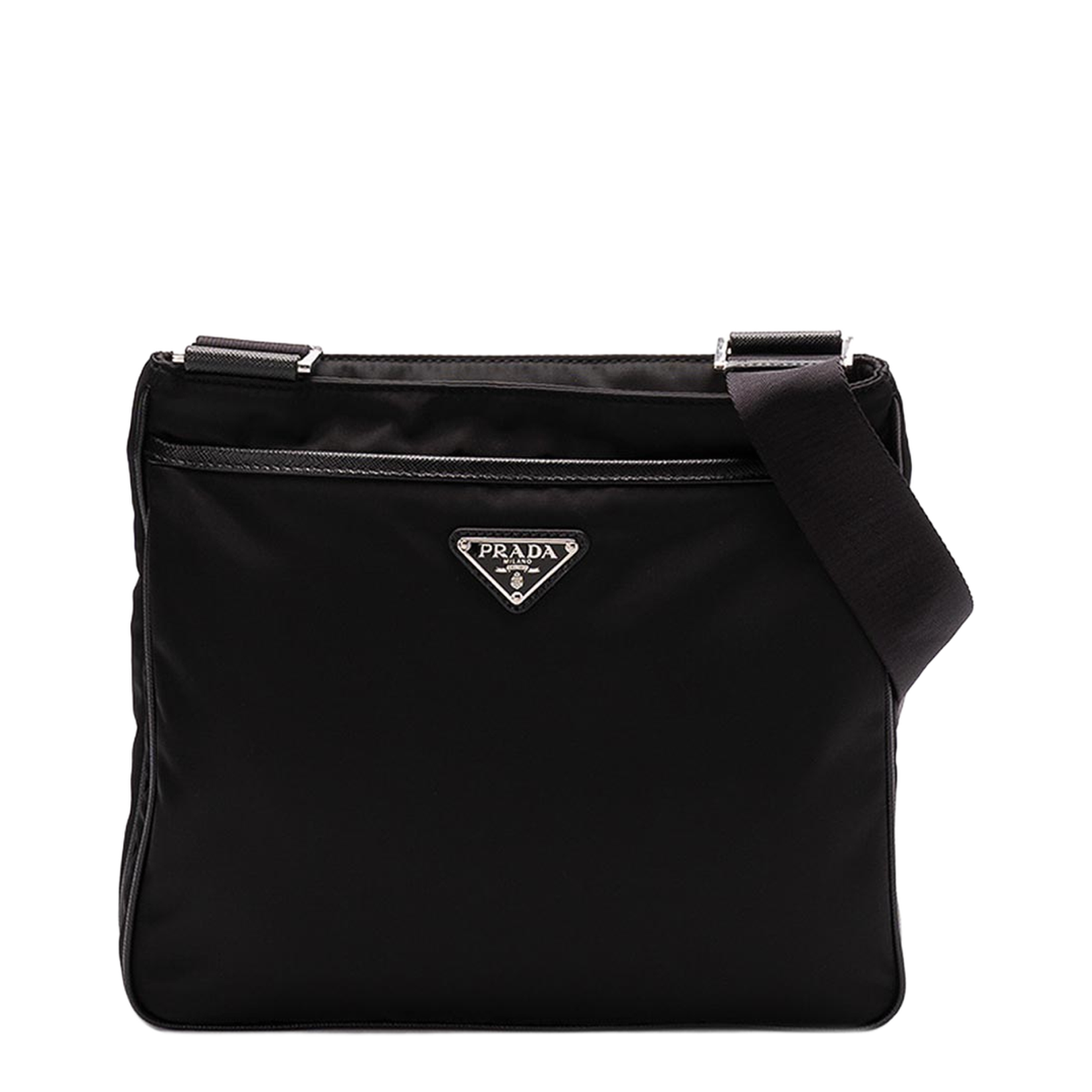 Re-Nylon and Saffiano Leather Shoulder Bag