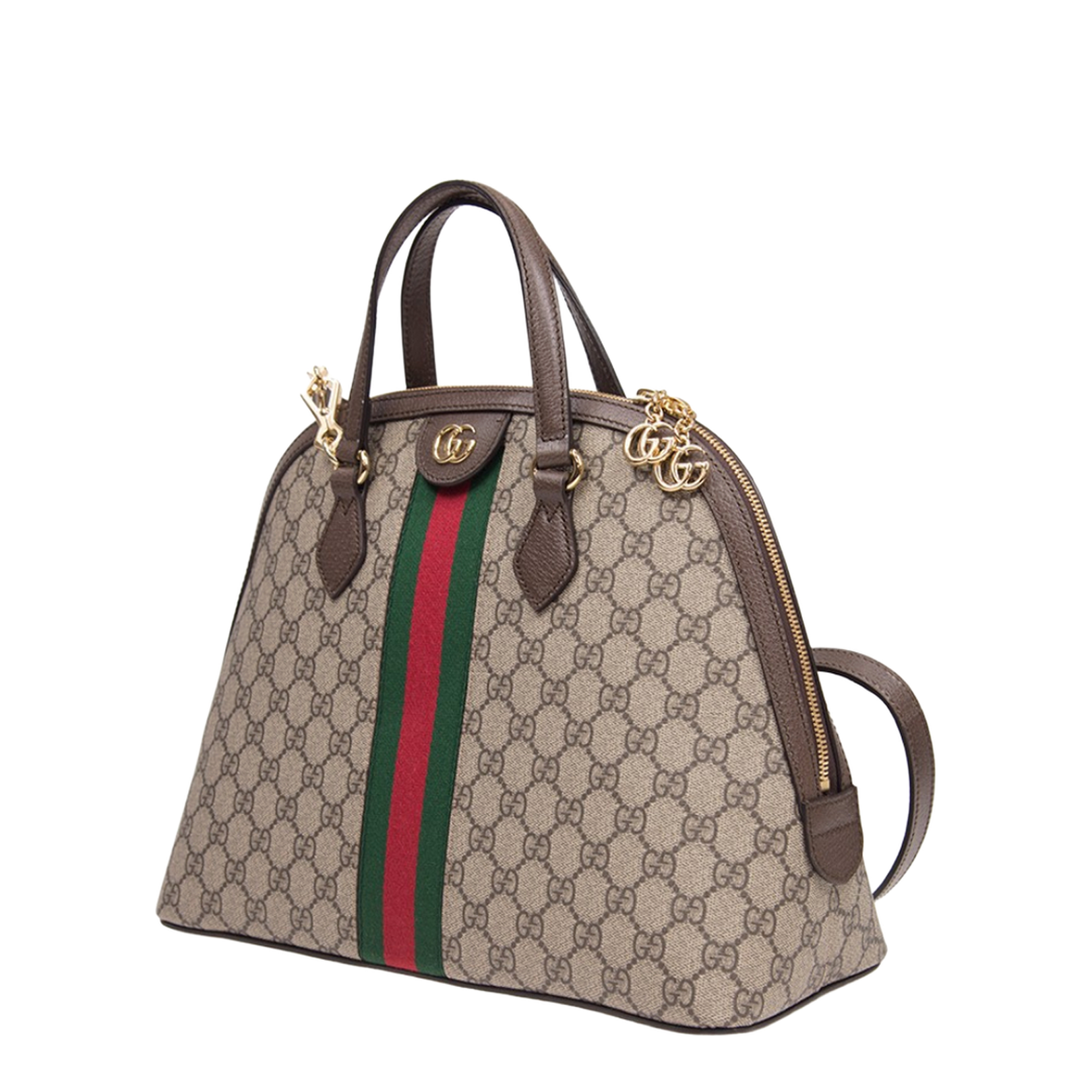 Ophidia Medium Cotton Handbags - Beige