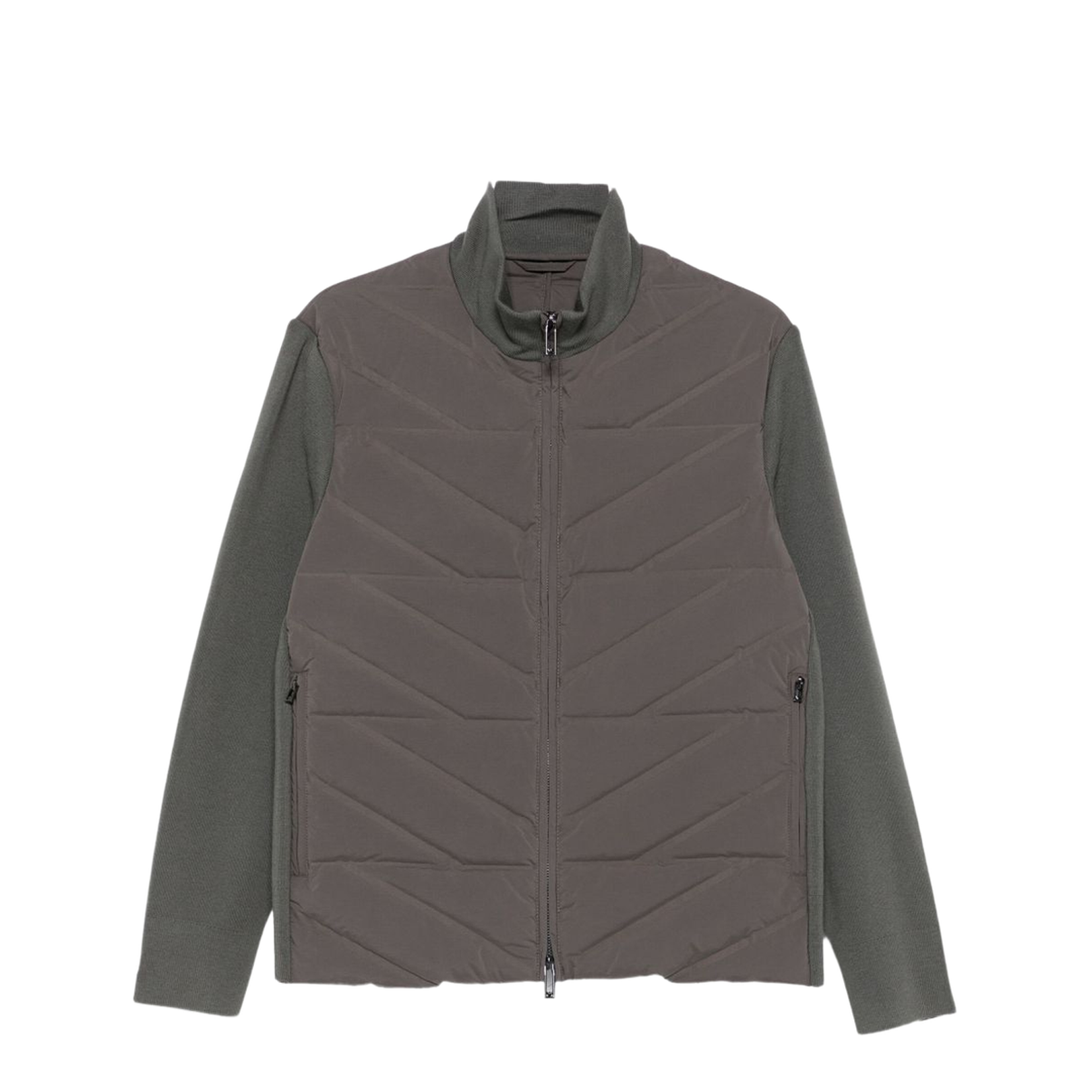 Travel Essentials Two-Piece Effect Full-Zip Down Jacket