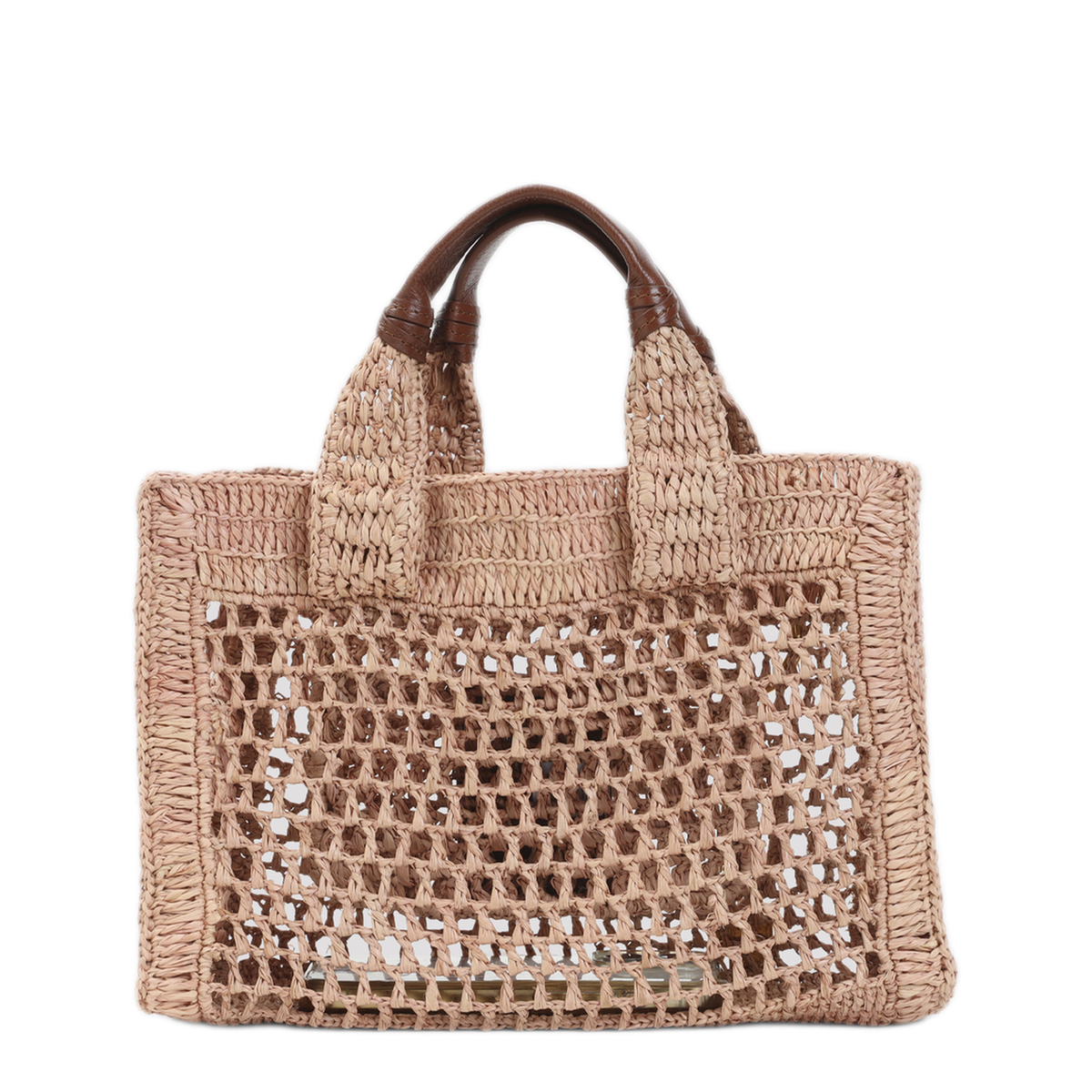 Summer Banana Small Raffia Tote - Summery Beige