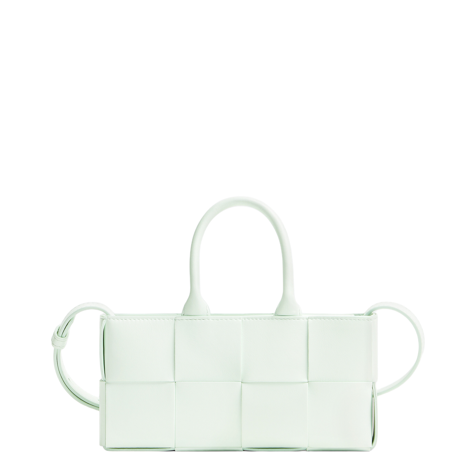Arco Small Leather Tote Bags - Pastel green