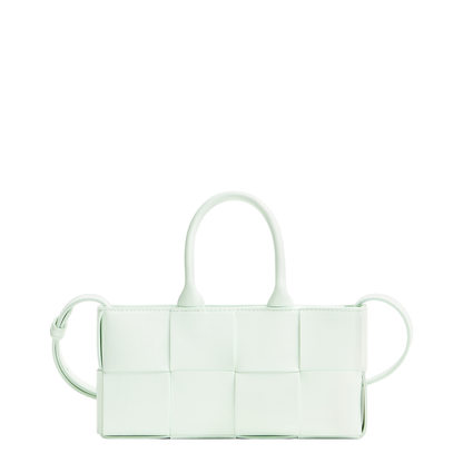 Arco Small Leather Tote Bags - Pastel green