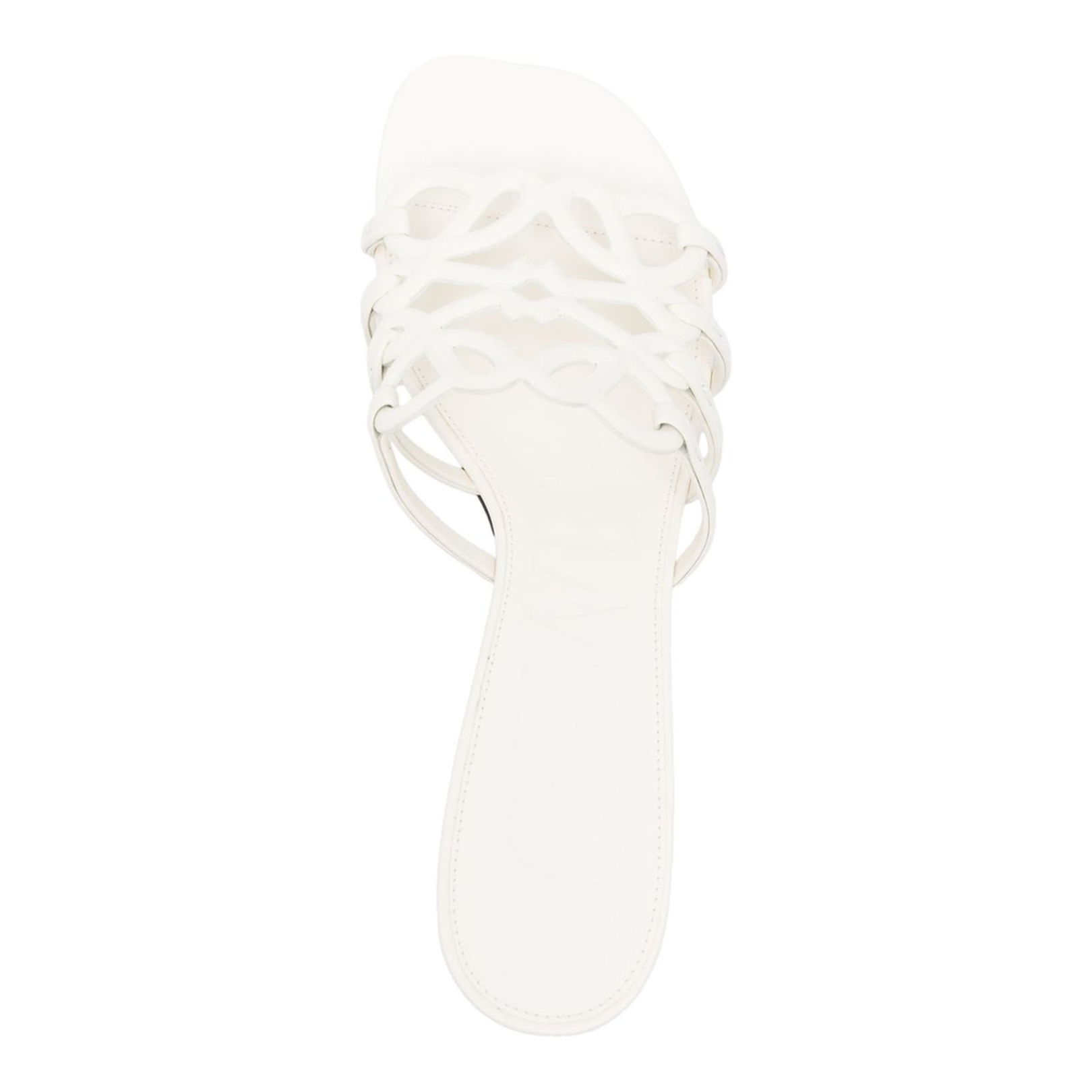 Petal Anagram Leather Sandals