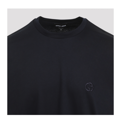MAYFEYR - GIORGIO ARMANI - Black Cotton T Shirt - 3HSM72SJTKZUB100