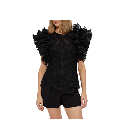 Lace Top with Ruffles