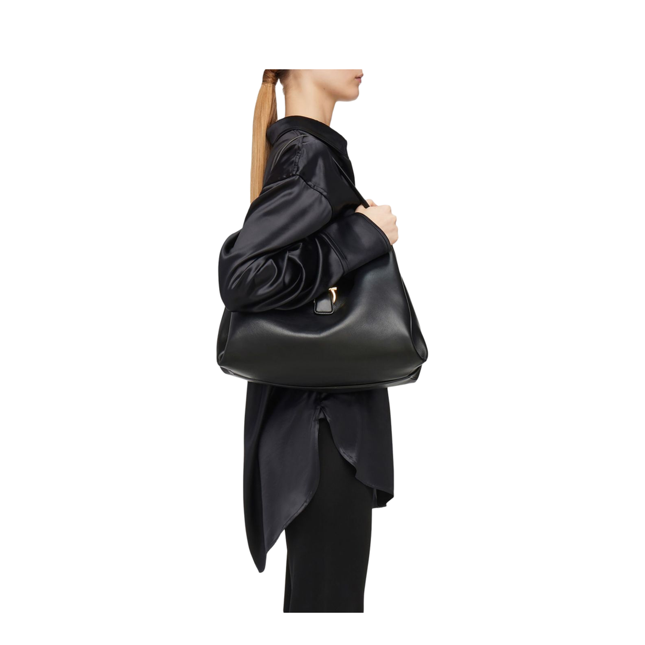 Gancini Medium Tote Bag Black