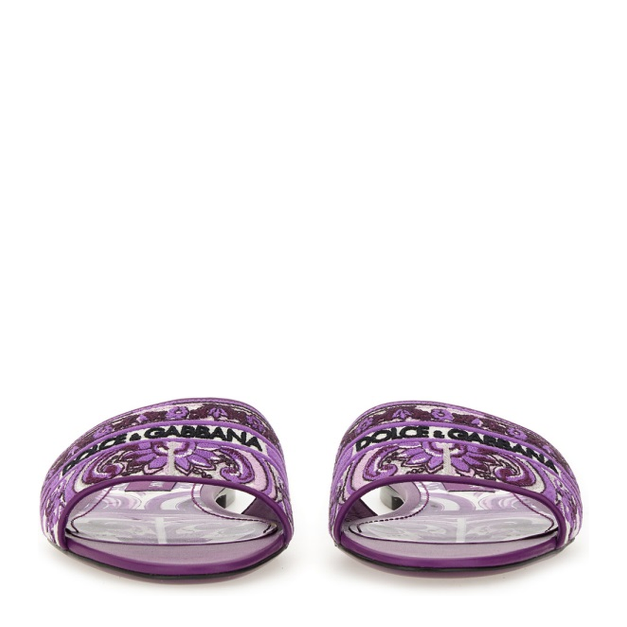 Embroidered Slides in Multicolor