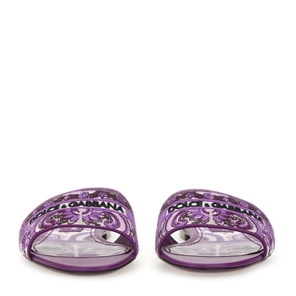 Embroidered Slides in Multicolor