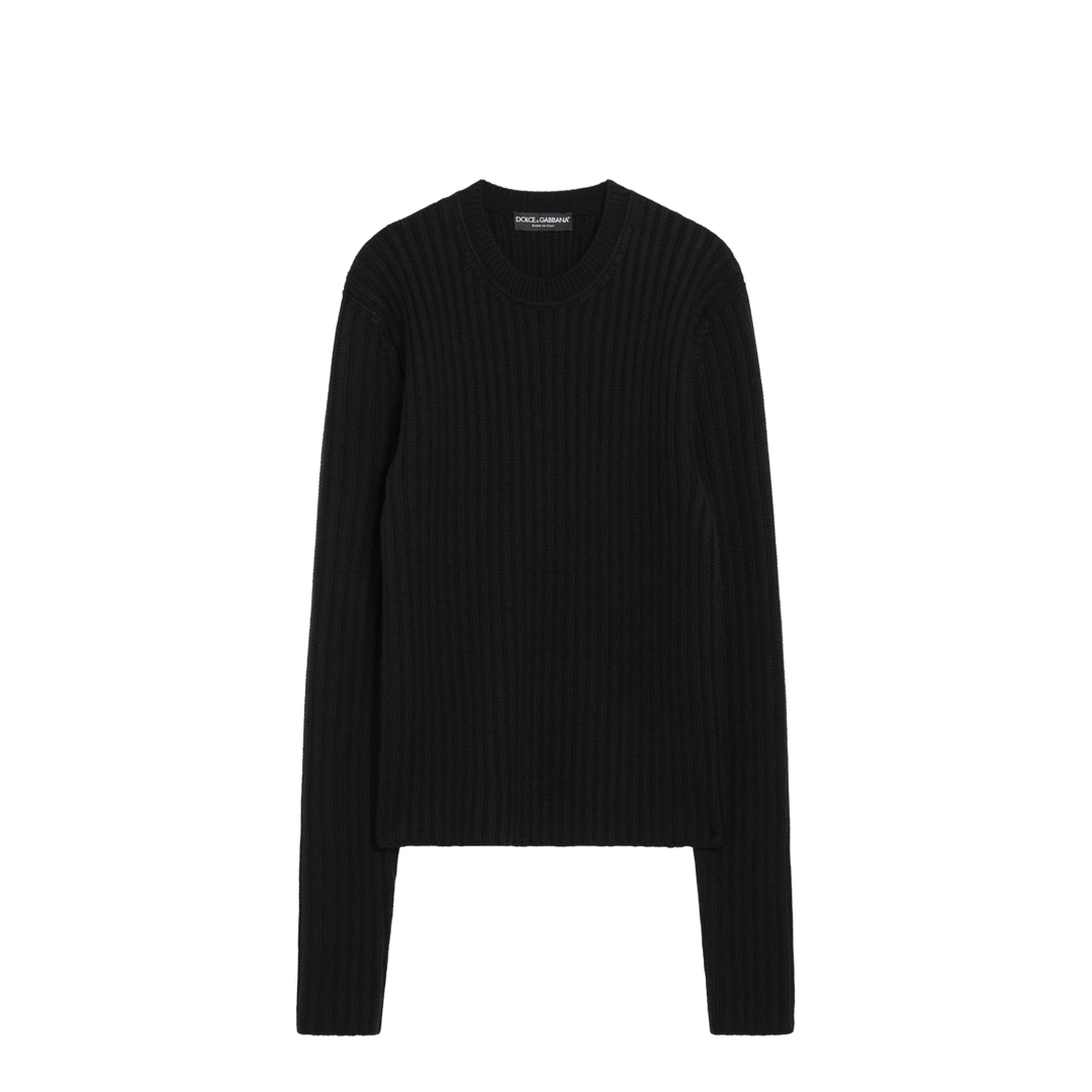 MAYFEYR - Dolce & Gabbana - Black Ribbed Wool Sweater - GXX46TJCVZ7N0000