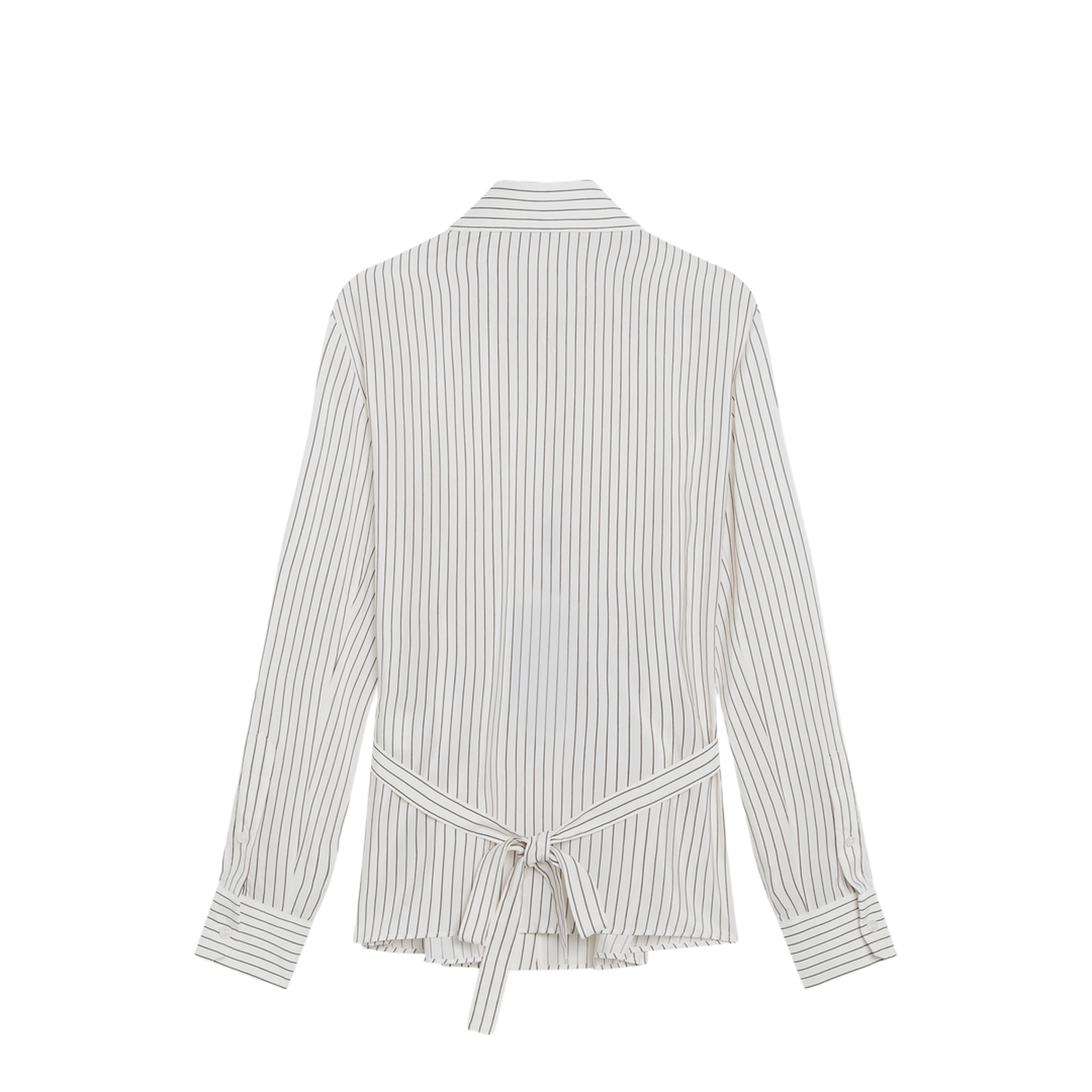 MAYFEYR - Dolce & Gabbana - White Pinstriped Shirt In Silk And Cotton - F5T69TFBTALS8051