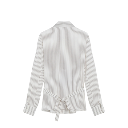 MAYFEYR - Dolce & Gabbana - White Pinstriped Shirt In Silk And Cotton - F5T69TFBTALS8051