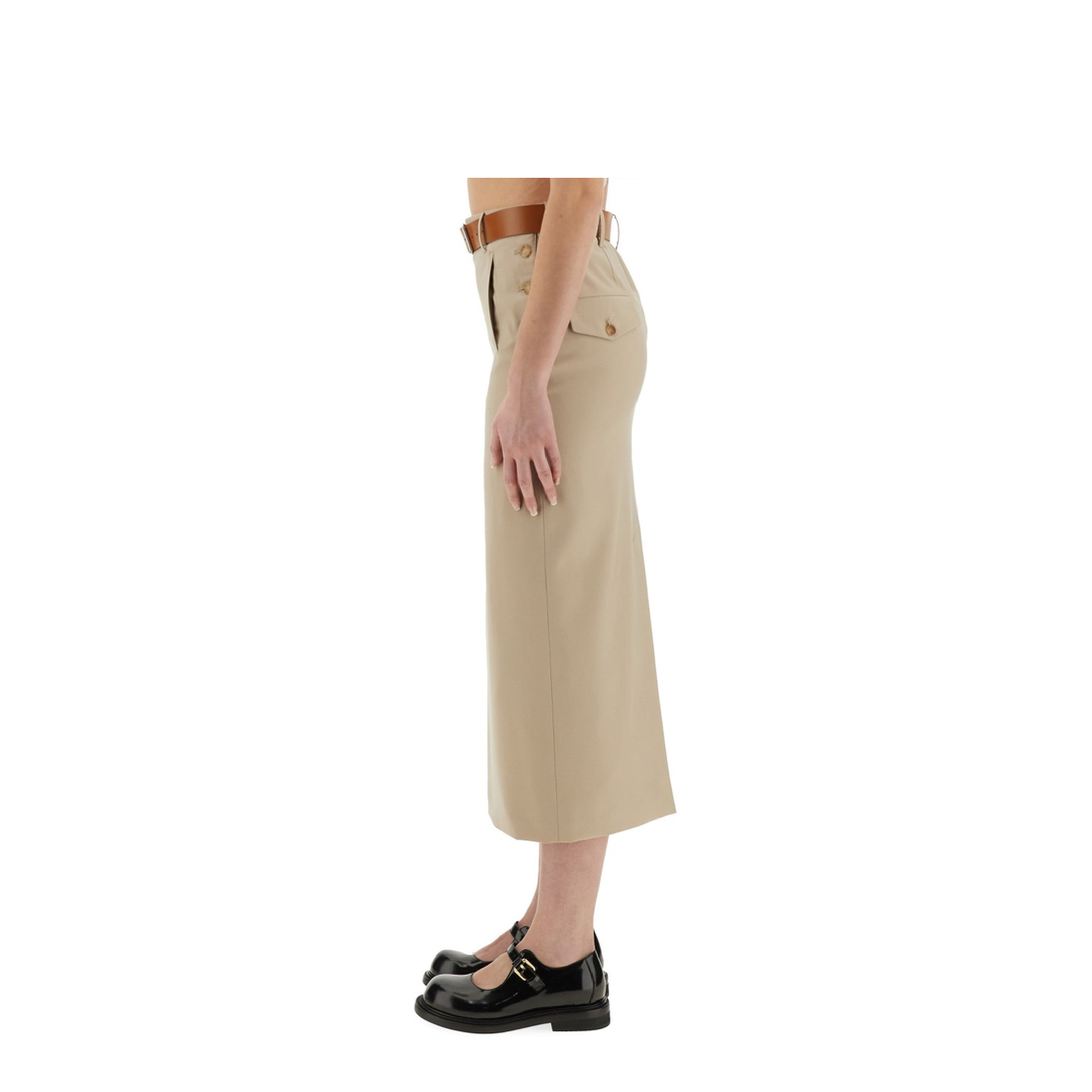 Tailored Twist Long Skirt