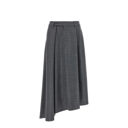 Asymmetrical Wool Skirt