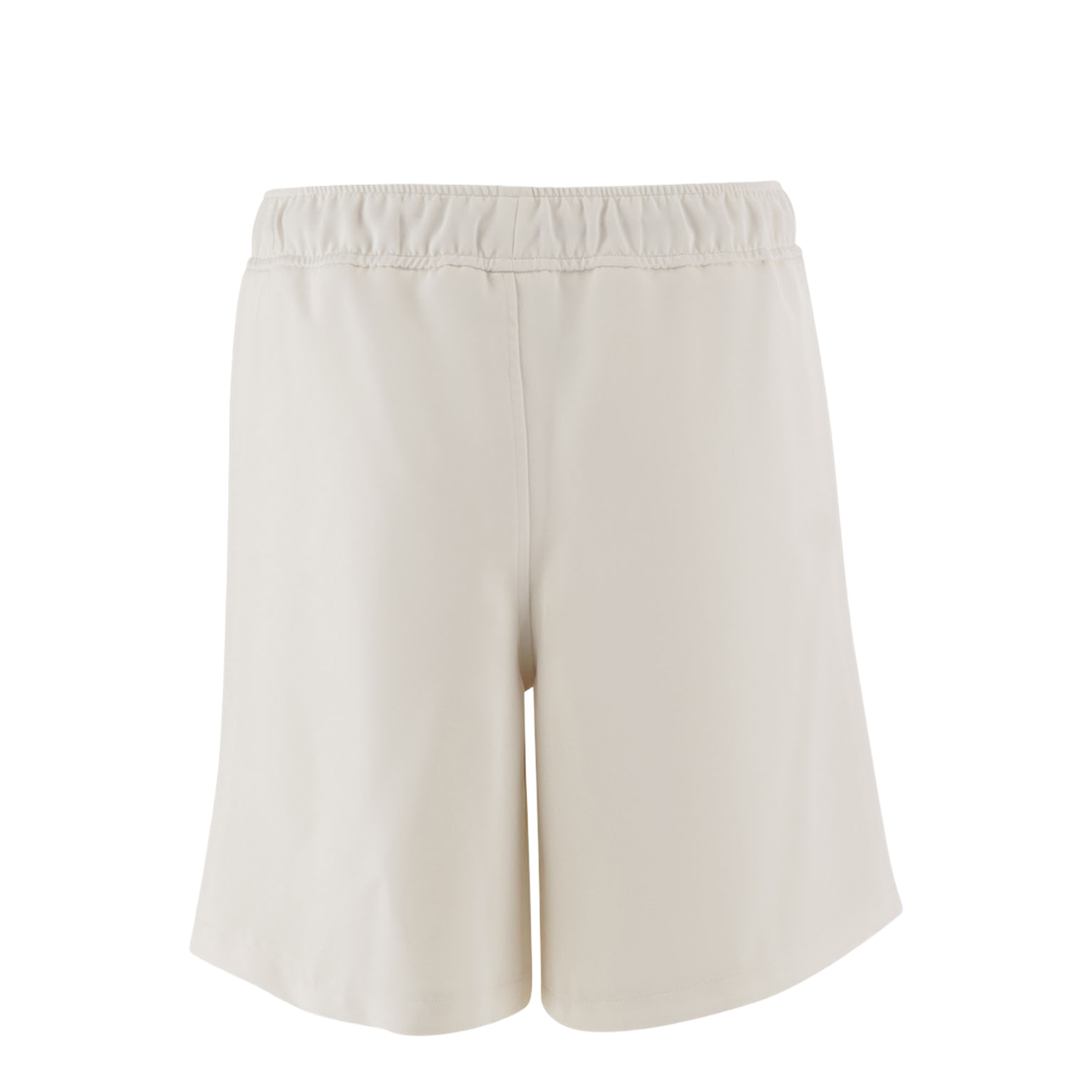 Logo Embroidered Drawstring Shorts Beige