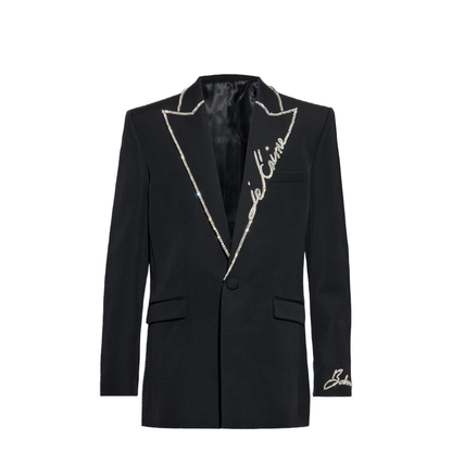 Wool Blazer with Appliqués