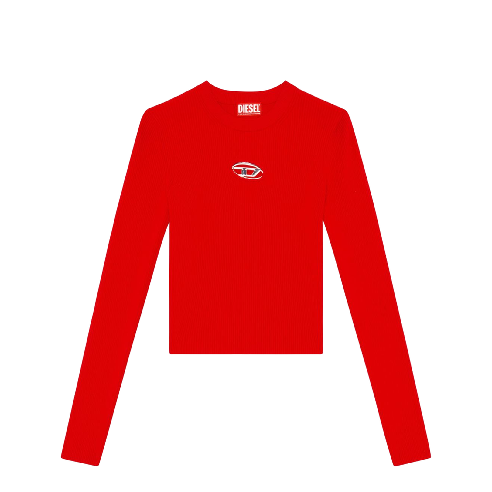 Rib-knit Viscose-blend Top with Oval D